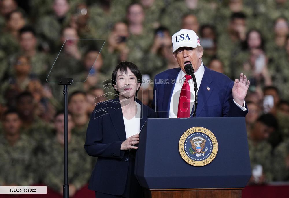 U.S. President Trump at Yokosuka base