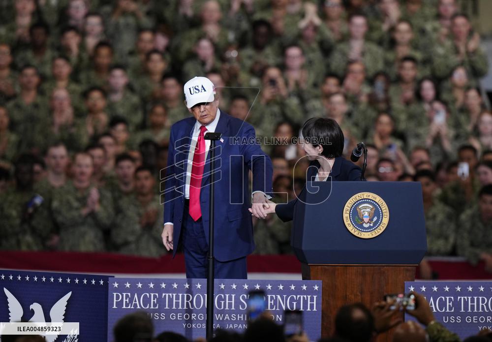 U.S. President Trump at Yokosuka base