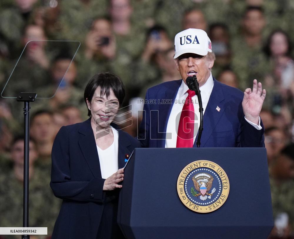 U.S. President Trump at Yokosuka base