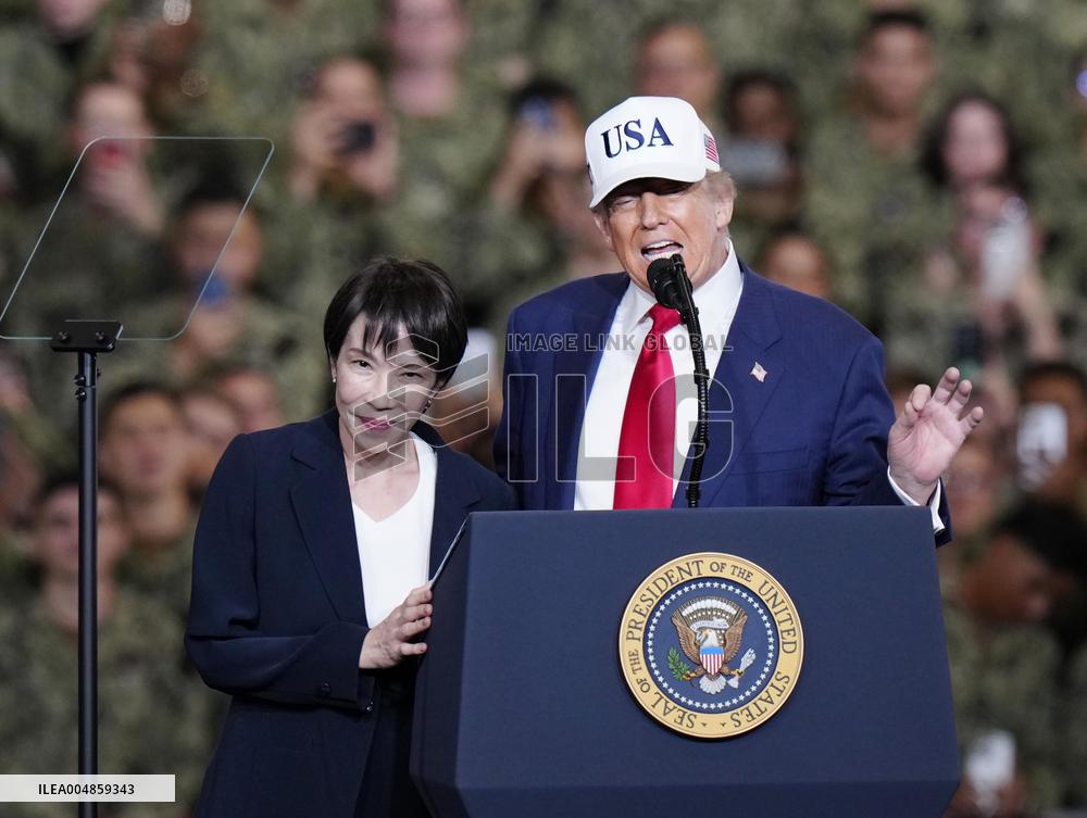 U.S. President Trump at Yokosuka base