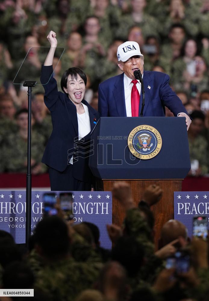 U.S. President Trump at Yokosuka base