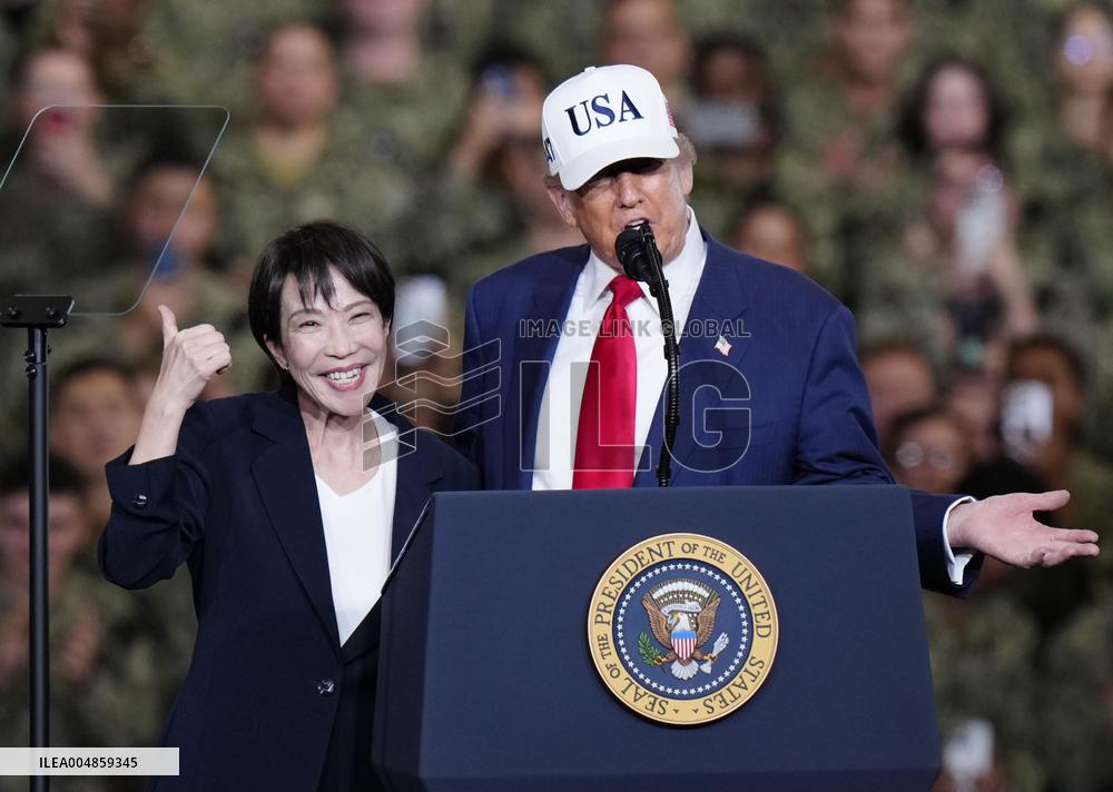 U.S. President Trump at Yokosuka base