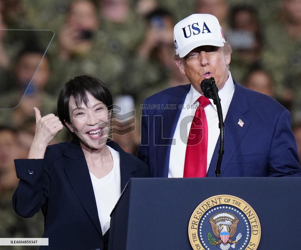 U.S. President Trump at Yokosuka base