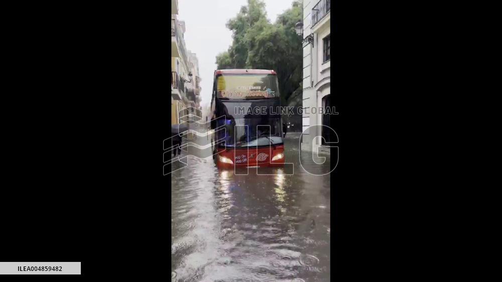 Spain: Severe Flooding Hits Seville After Heavy Rainfall