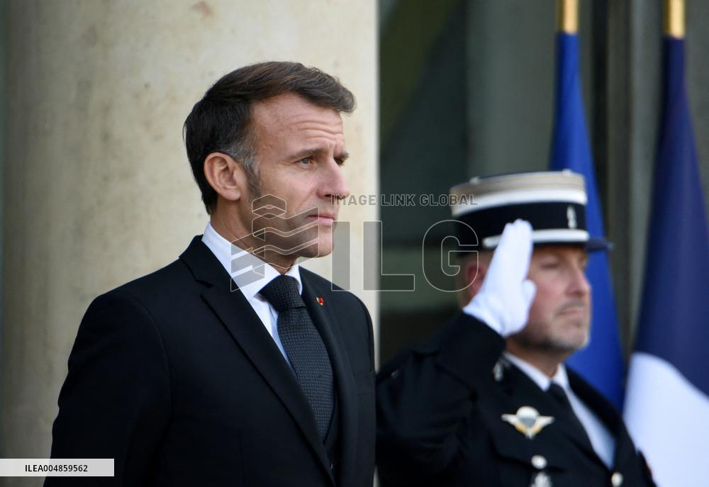 Macron Welcomes President Of The Democratic Republic Of Congo Felix Tshisekedi - Paris