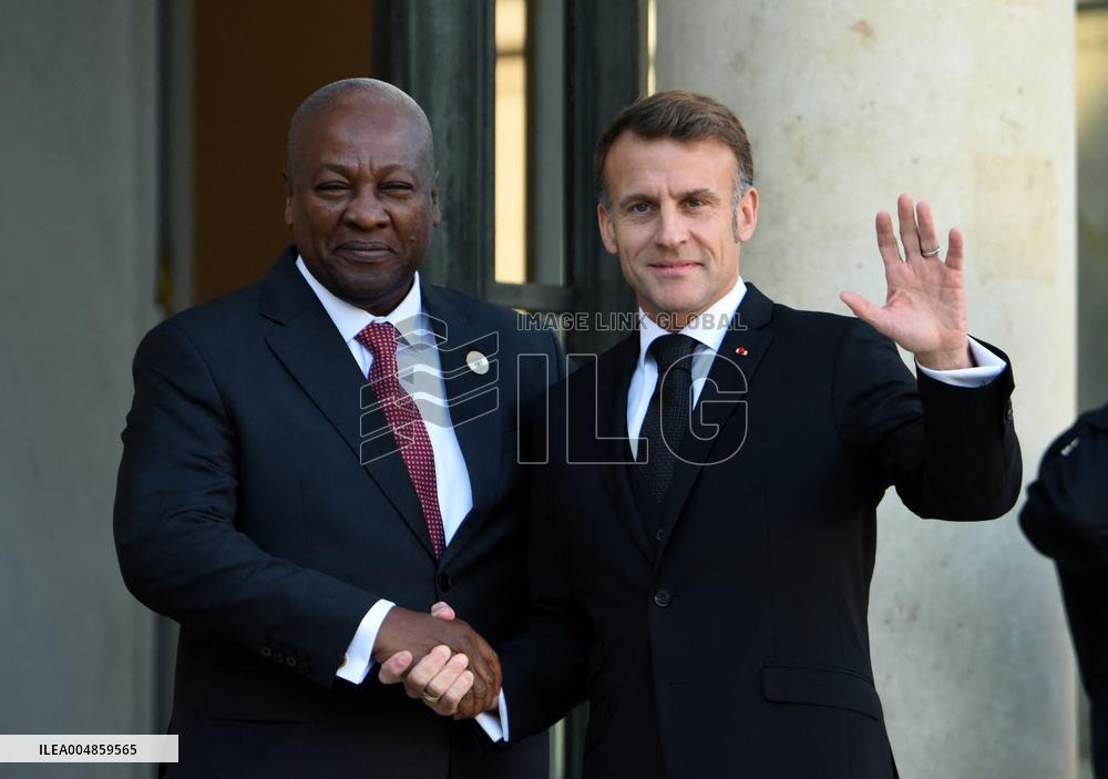 Macron Welcomes President Republic Of Ghana John Dramani Mahama - Paris