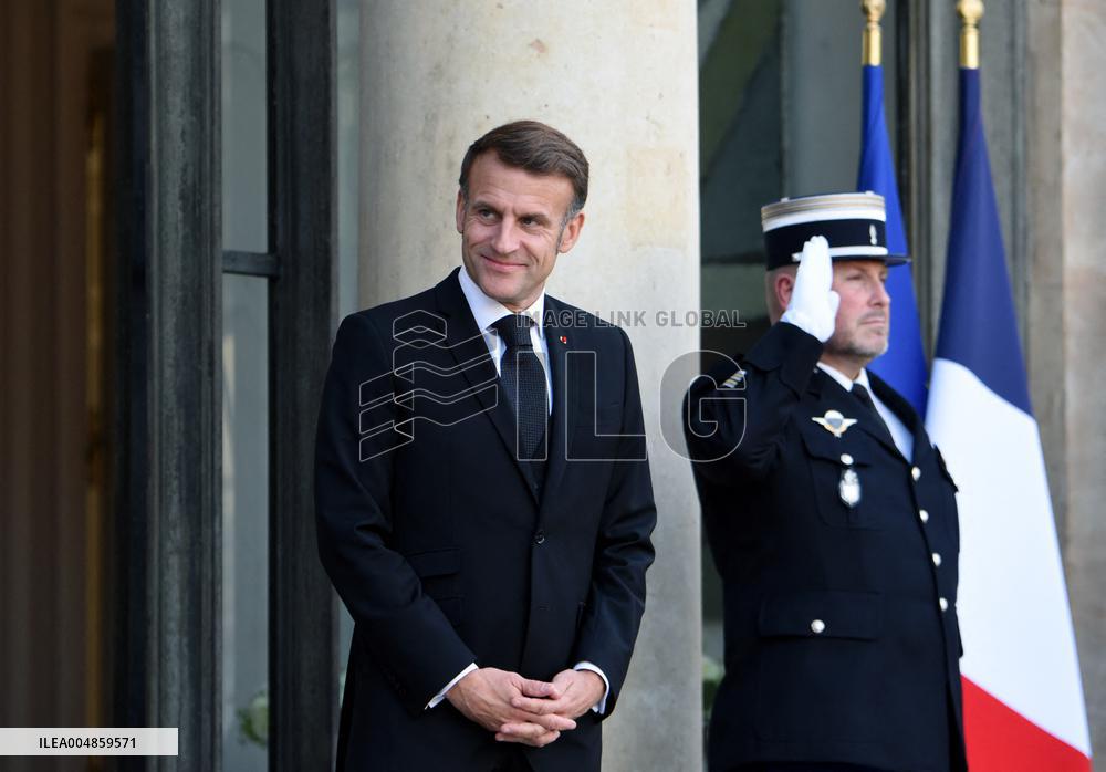 Macron Welcomes President Of The Democratic Republic Of Congo Felix Tshisekedi - Paris