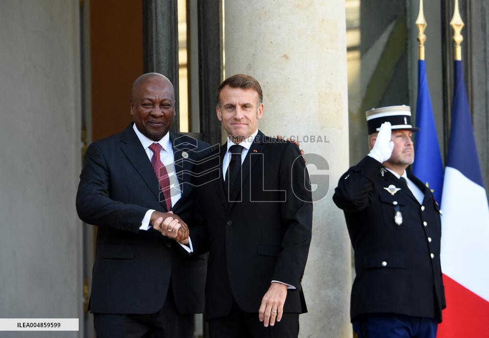 Macron Welcomes President Republic Of Ghana John Dramani Mahama - Paris