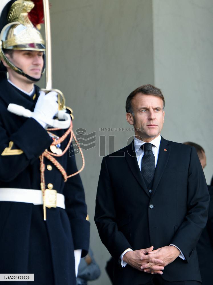 Macron Welcomes President Republic Of Liberia Joseph Boakai - Paris