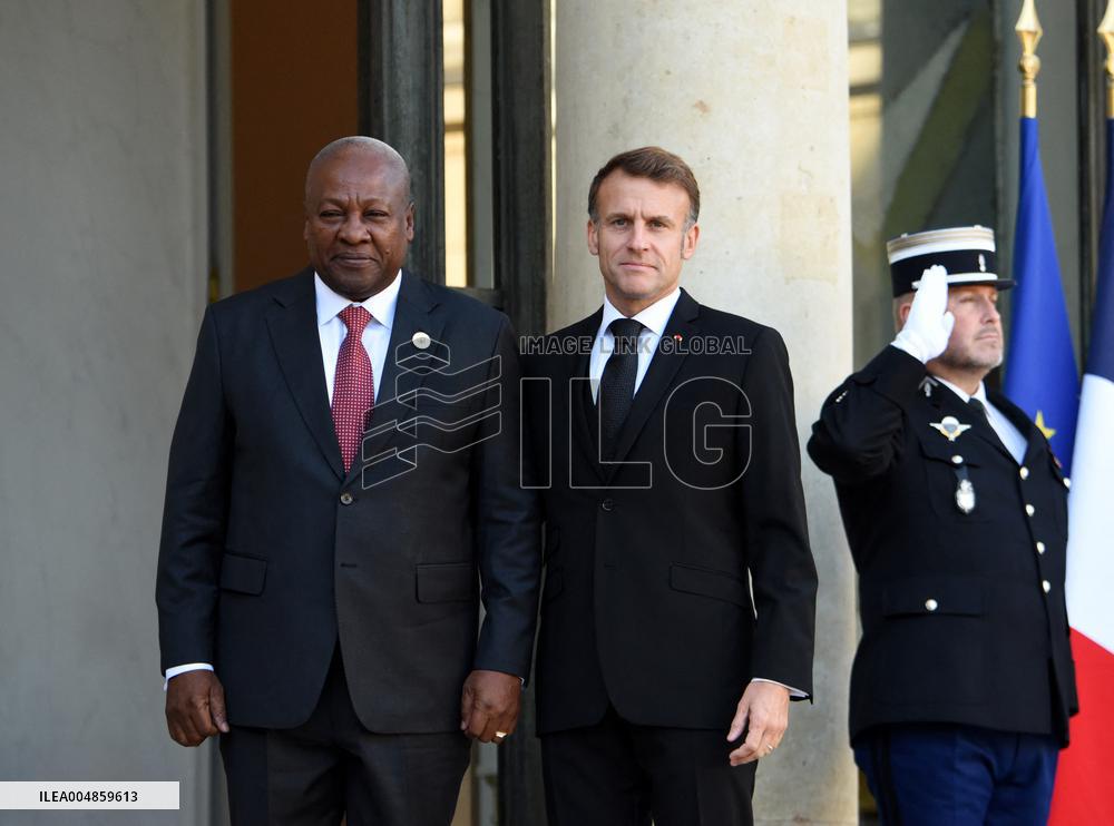Macron Welcomes President Republic Of Ghana John Dramani Mahama - Paris