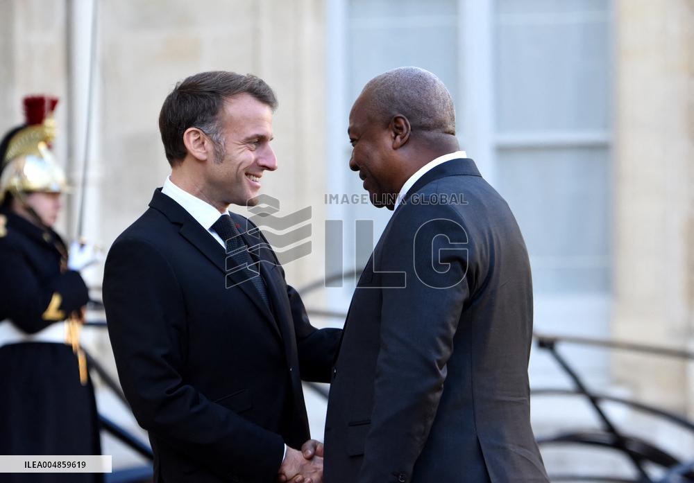 Macron Welcomes President Republic Of Ghana John Dramani Mahama - Paris