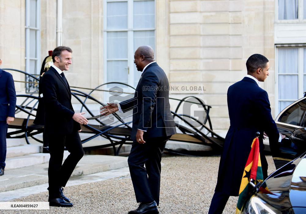 Macron Welcomes President Republic Of Ghana John Dramani Mahama - Paris