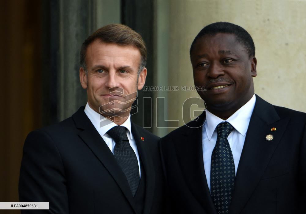 Macron Welcomes President Of The Council Of The Togolese Republic Faure Gnassingbe - Paris