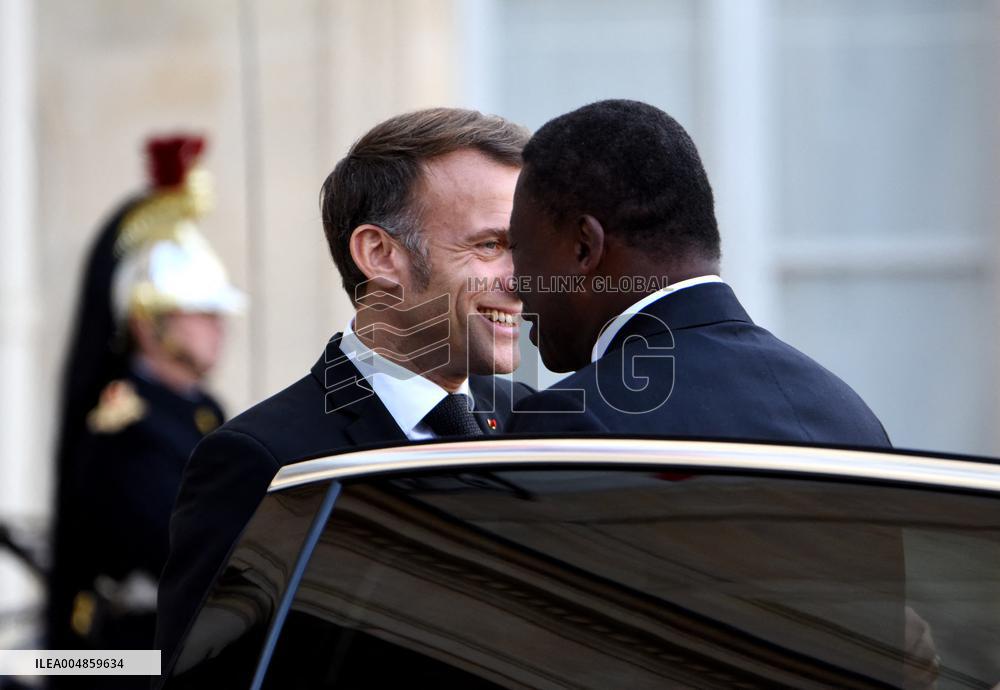 Macron Welcomes President Of The Council Of The Togolese Republic Faure Gnassingbe - Paris