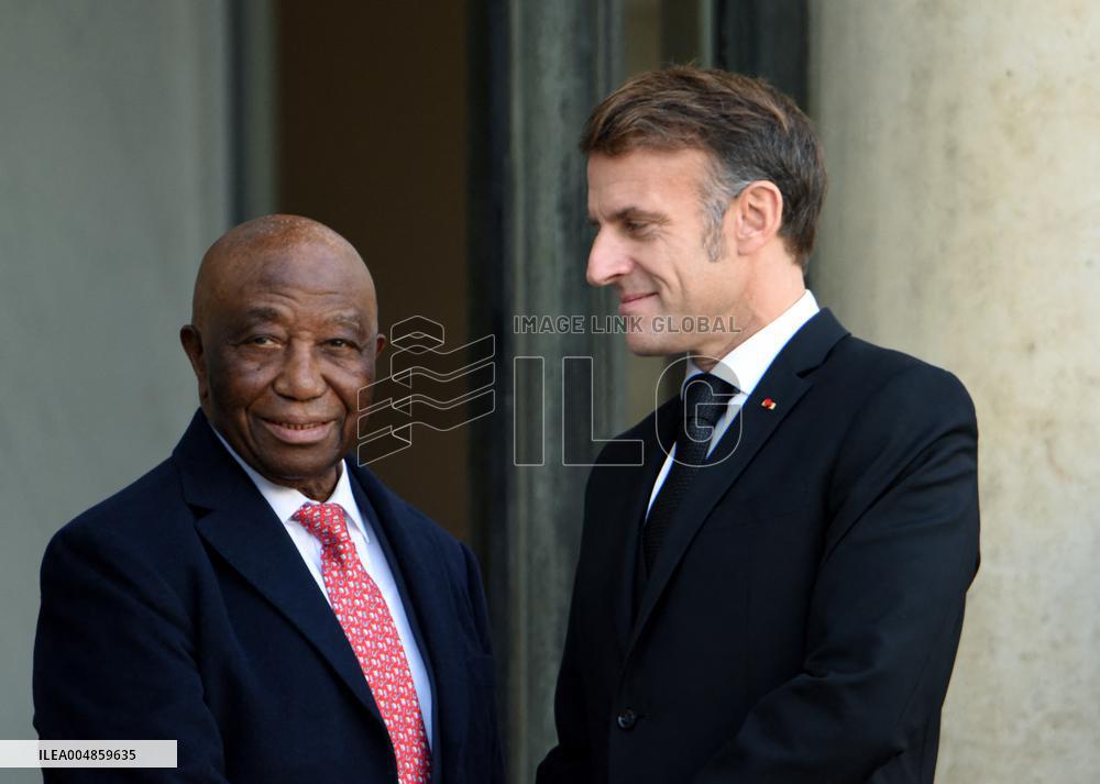 Macron Welcomes President Republic Of Liberia Joseph Boakai - Paris
