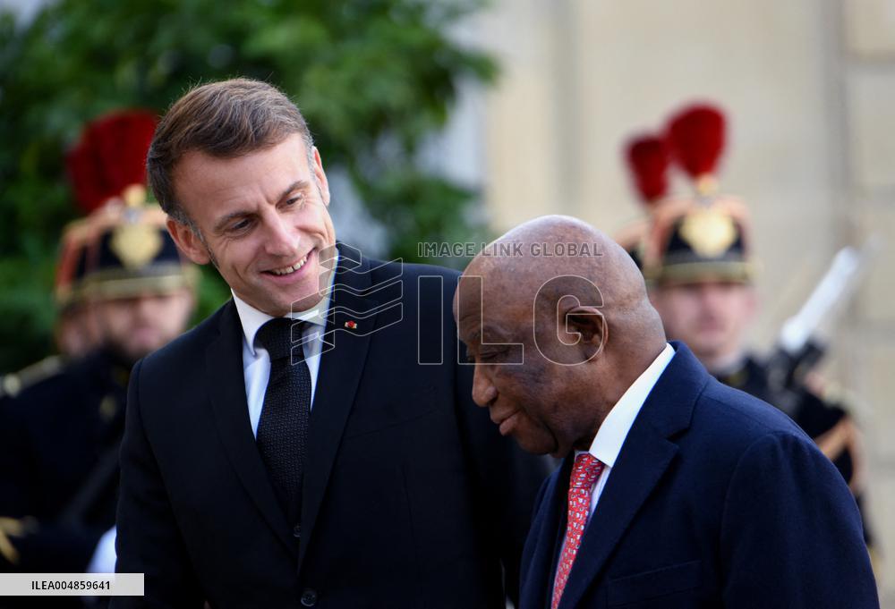 Macron Welcomes President Republic Of Liberia Joseph Boakai - Paris