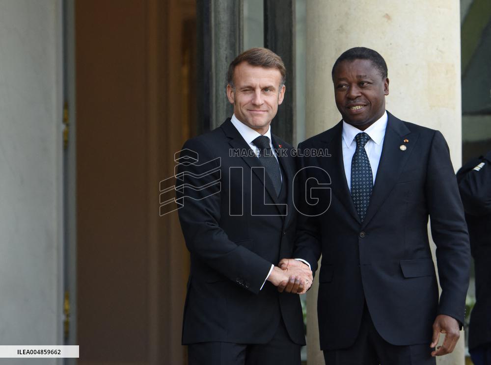 Macron Welcomes President Of The Democratic Republic Of Congo Felix Tshisekedi - Paris