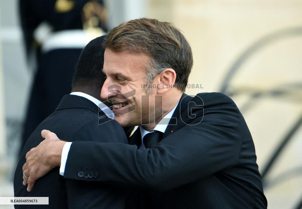 Macron Welcomes President Of The Council Of The Togolese Republic Faure Gnassingbe - Paris