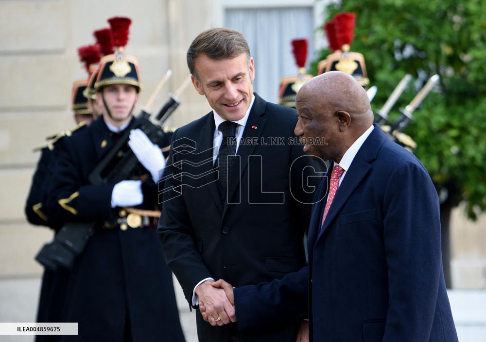 Macron Welcomes President Republic Of Liberia Joseph Boakai - Paris