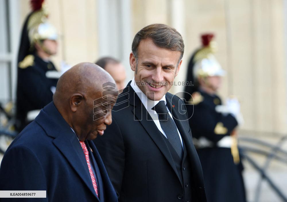 Macron Welcomes President Republic Of Liberia Joseph Boakai - Paris
