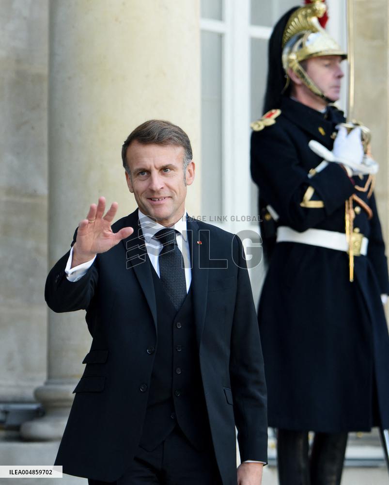Macron Welcomes President Republic Of Liberia Joseph Boakai - Paris