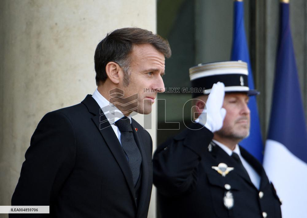 Macron Welcomes President Of The Democratic Republic Of Congo Felix Tshisekedi - Paris