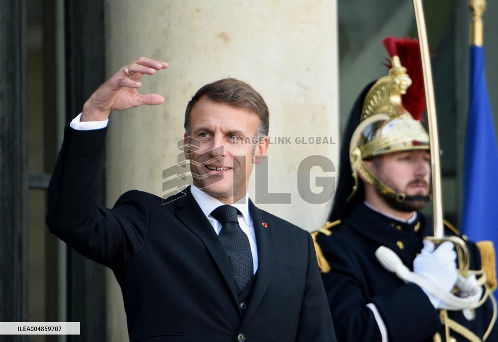 Macron Welcomes President Republic Of Liberia Joseph Boakai - Paris