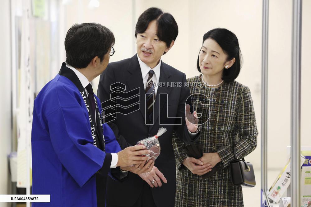 Crown prince visits food festival in Tokyo