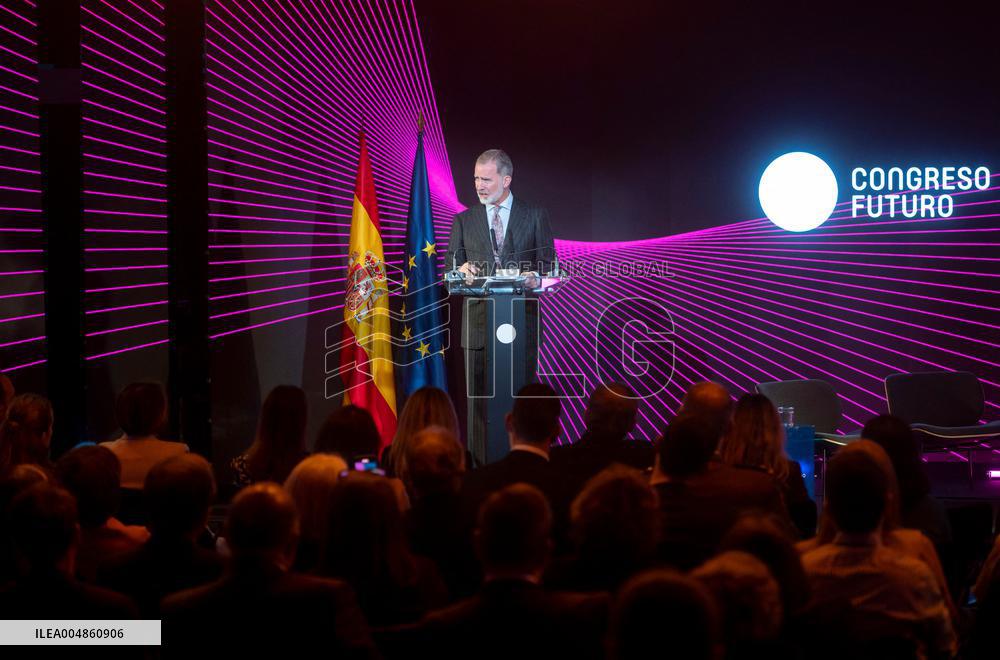 King Felipe attends the first Ibero-American Future Congress - Madrid