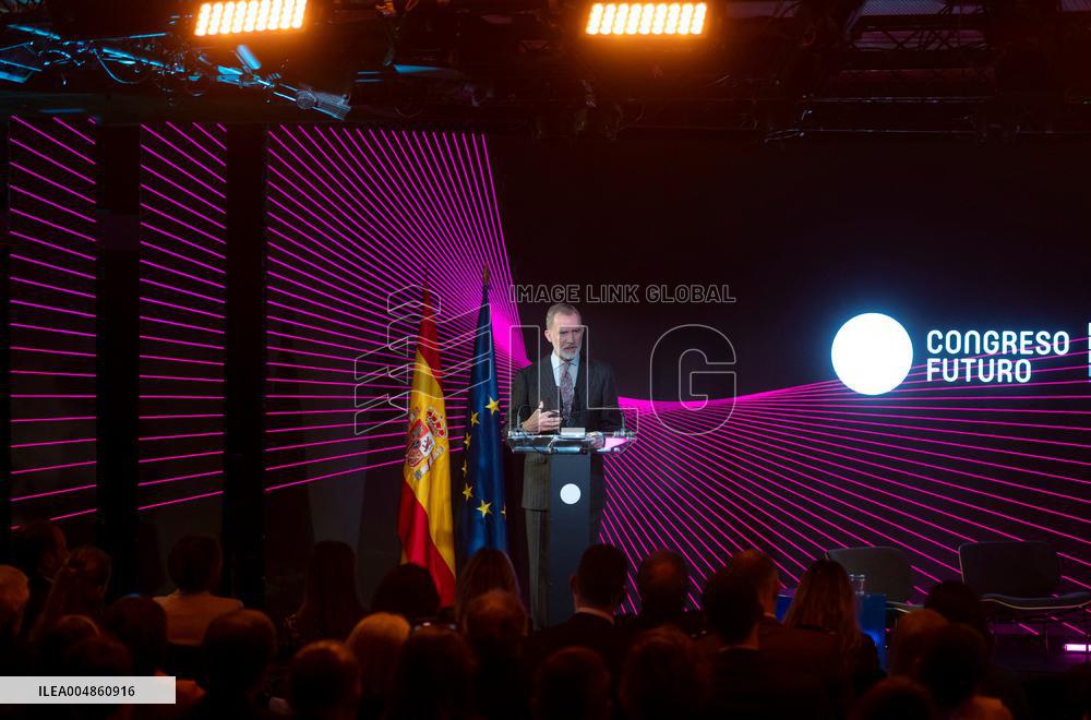 King Felipe attends the first Ibero-American Future Congress - Madrid