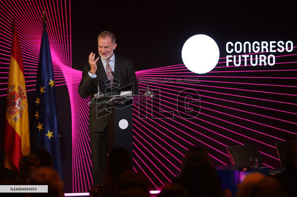 King Felipe attends the first Ibero-American Future Congress - Madrid