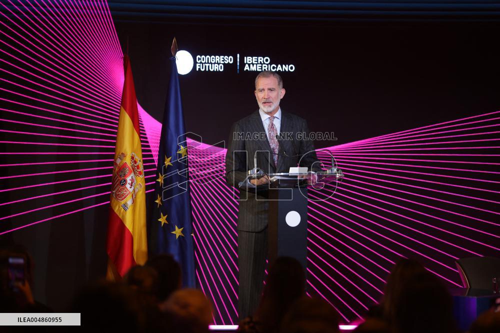 King Felipe attends the first Ibero-American Future Congress - Madrid