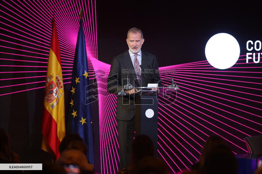 King Felipe attends the first Ibero-American Future Congress - Madrid