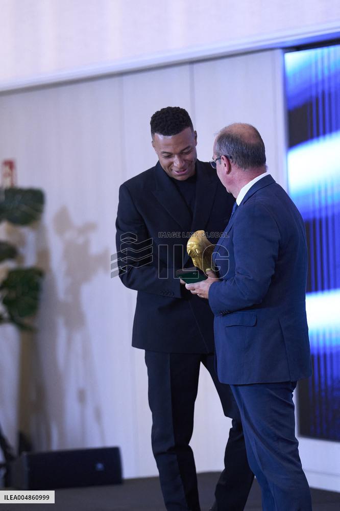 Kylian Mbappe Receives Golden Boot Award - Madrid