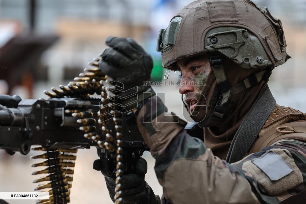 Military Exercise in The Little Town of Calvi - Corsica