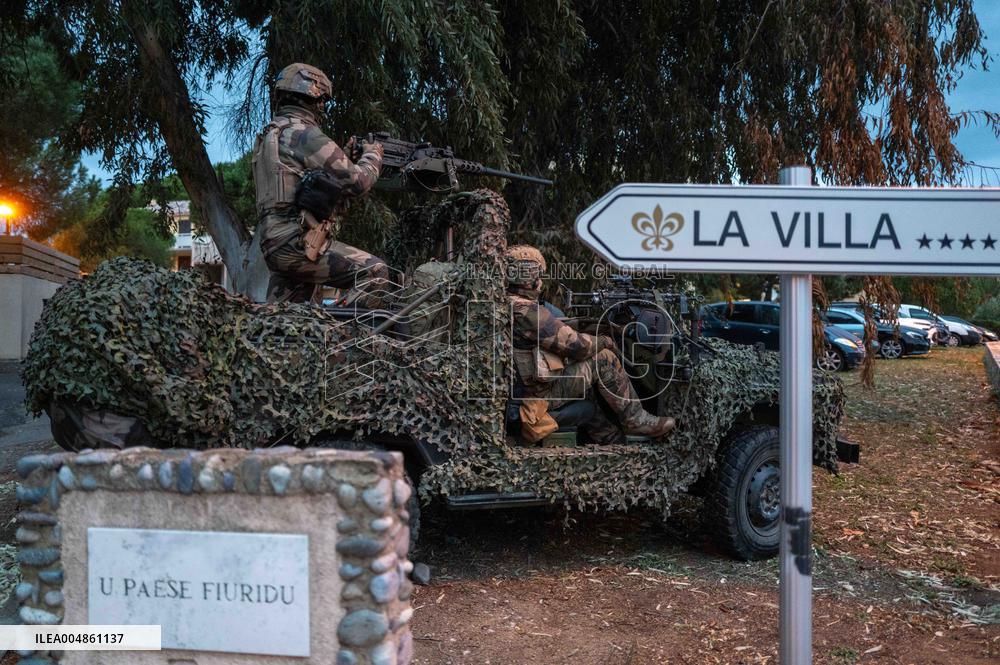 Military Exercise in The Little Town of Calvi - Corsica