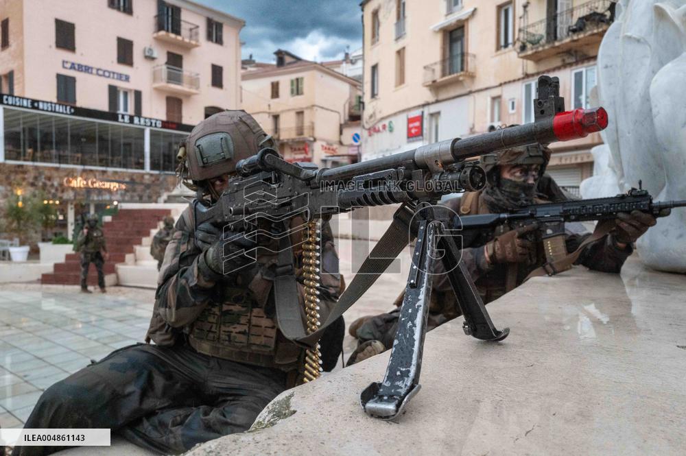 Military Exercise in The Little Town of Calvi - Corsica