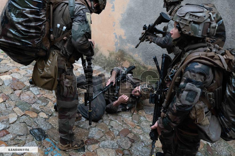 Military Exercise in The Little Town of Calvi - Corsica