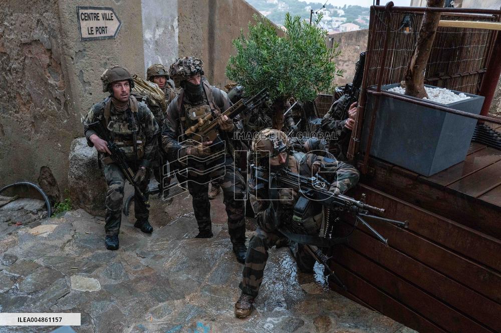 Military Exercise in The Little Town of Calvi - Corsica