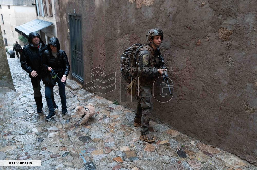 Military Exercise in The Little Town of Calvi - Corsica