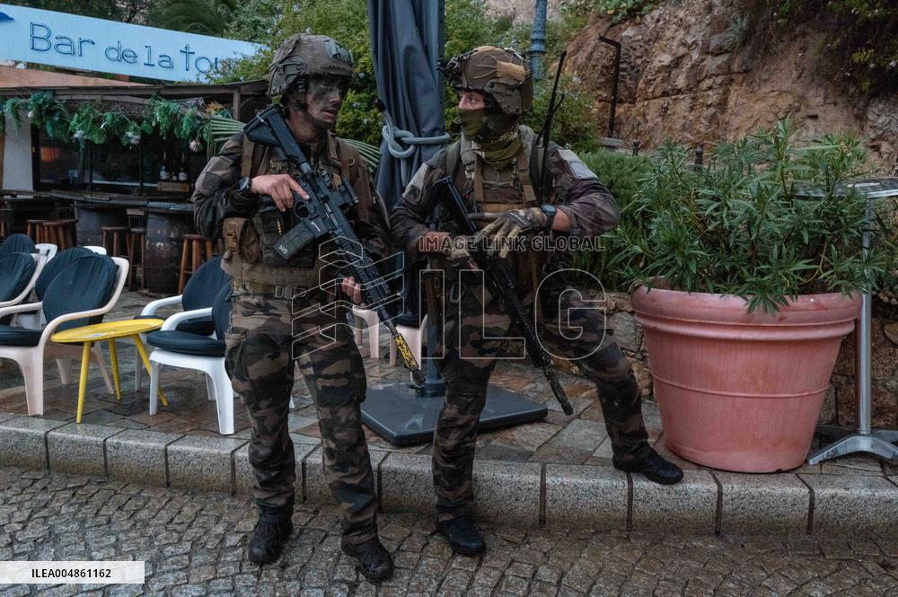 Military Exercise in The Little Town of Calvi - Corsica
