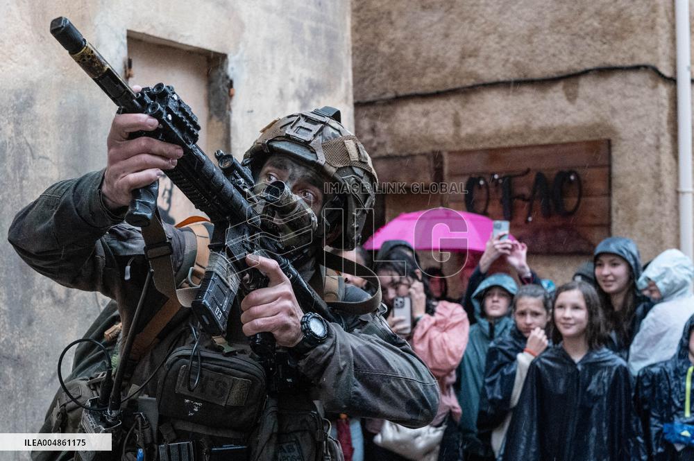 Military Exercise in The Little Town of Calvi - Corsica