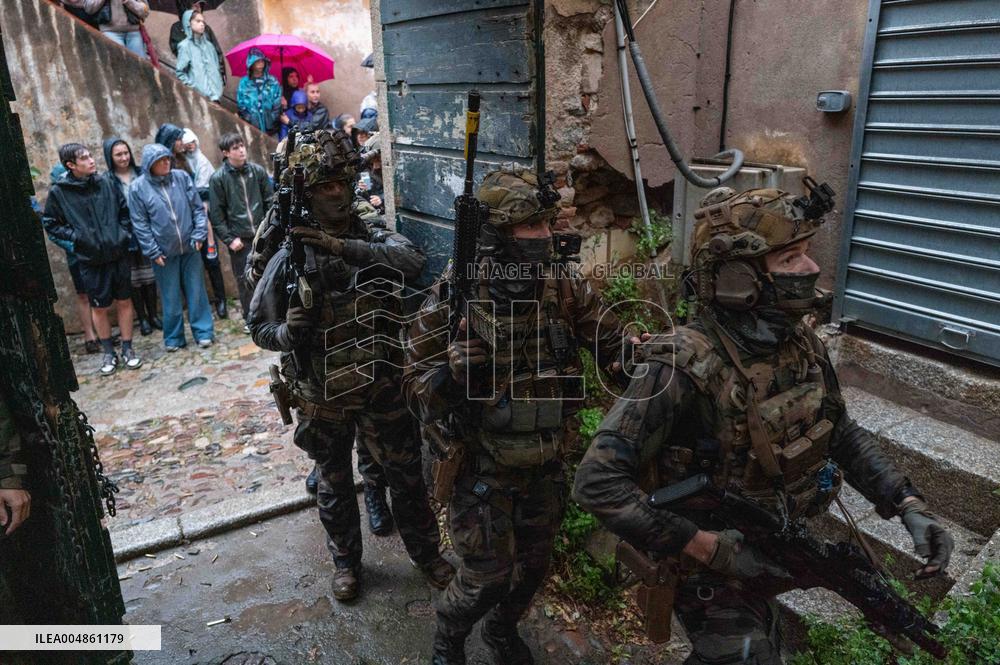 Military Exercise in The Little Town of Calvi - Corsica