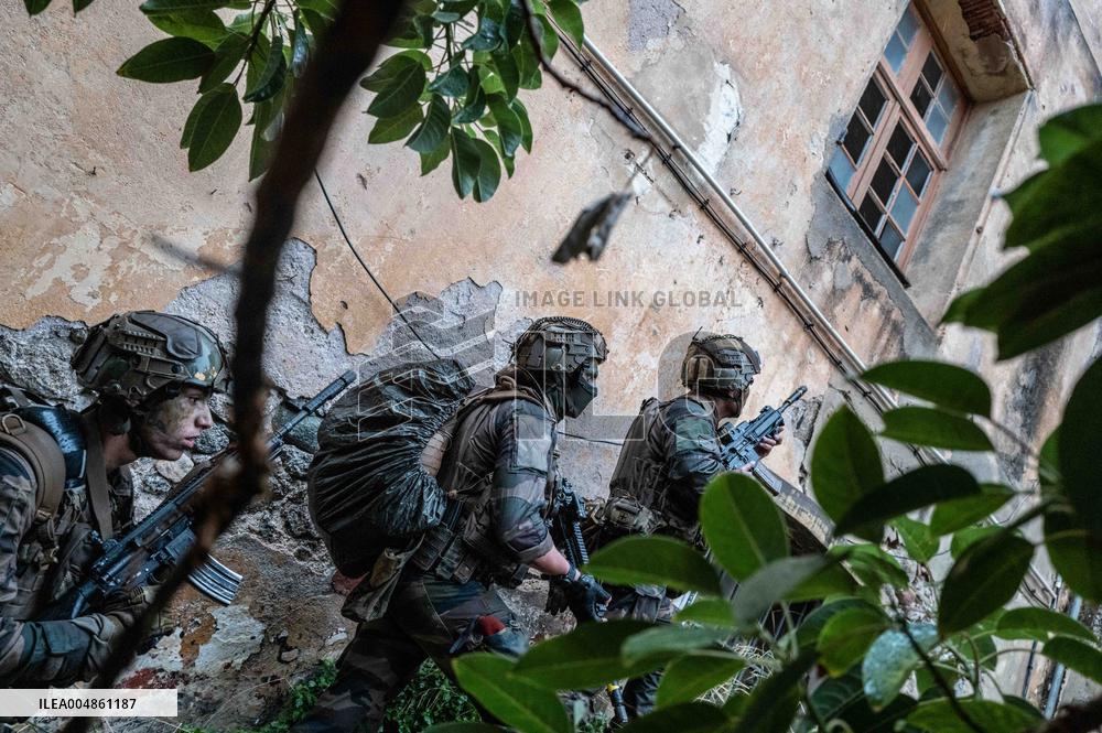 Military Exercise in The Little Town of Calvi - Corsica