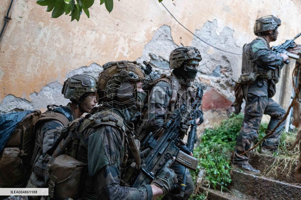 Military Exercise in The Little Town of Calvi - Corsica