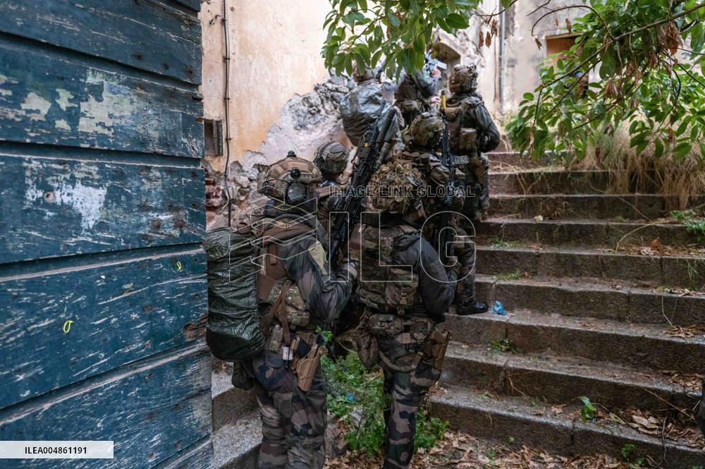 Military Exercise in The Little Town of Calvi - Corsica