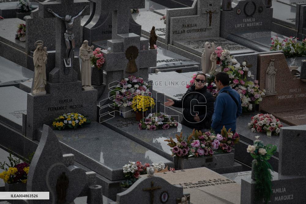 All Saints Day at the Almudena Cemetery - Spain
