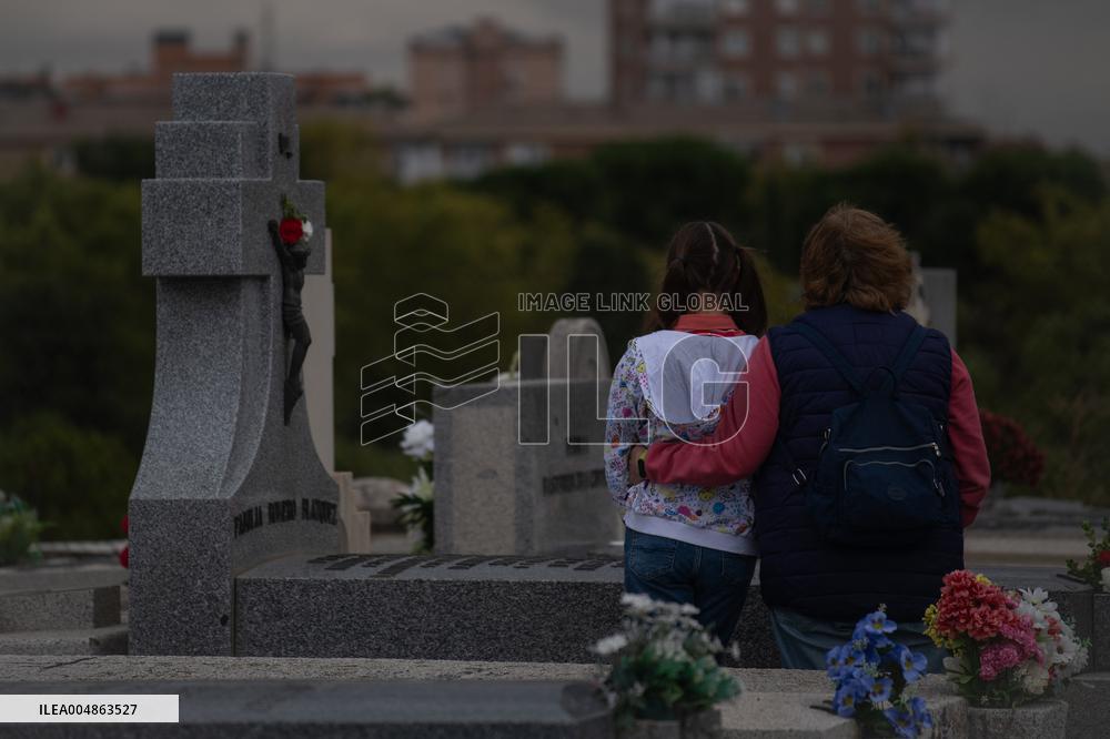 All Saints Day at the Almudena Cemetery - Spain