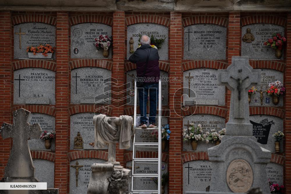 All Saints Day at the Almudena Cemetery - Spain