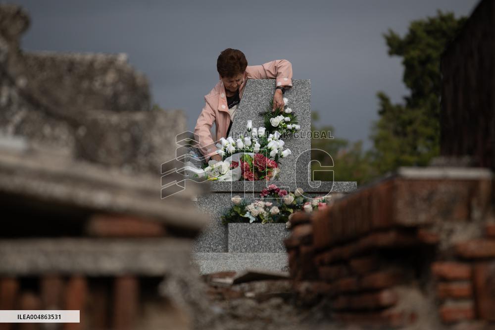 All Saints Day at the Almudena Cemetery - Spain